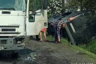 На Іршавщині мікроавтобус перекинувся у кювет (ФОТО)