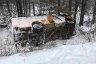 На России школьный автобус влетел в трак…