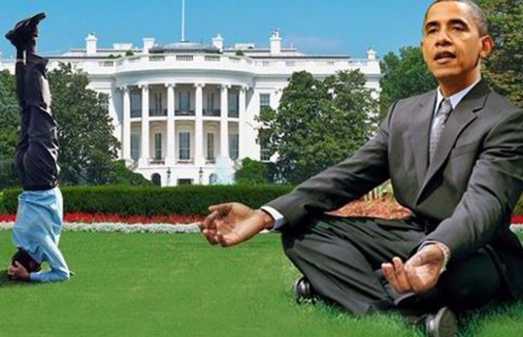 Политики и йога: Обама в лосинах, присед…