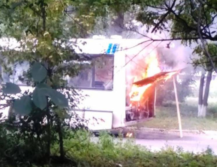 На Хмельниччині загорівся автобус…