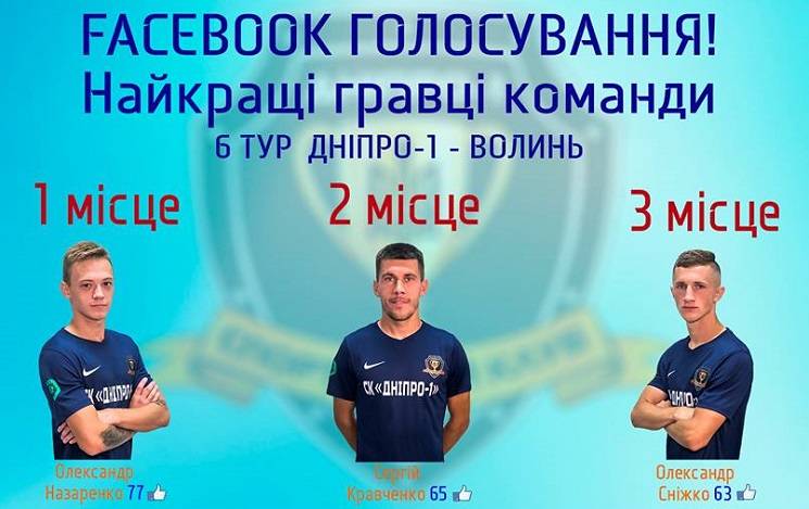 Фанати "Дніпра-1" обрали кращого гравця…