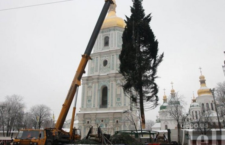 В Киеве устанавливают главную елку стран…