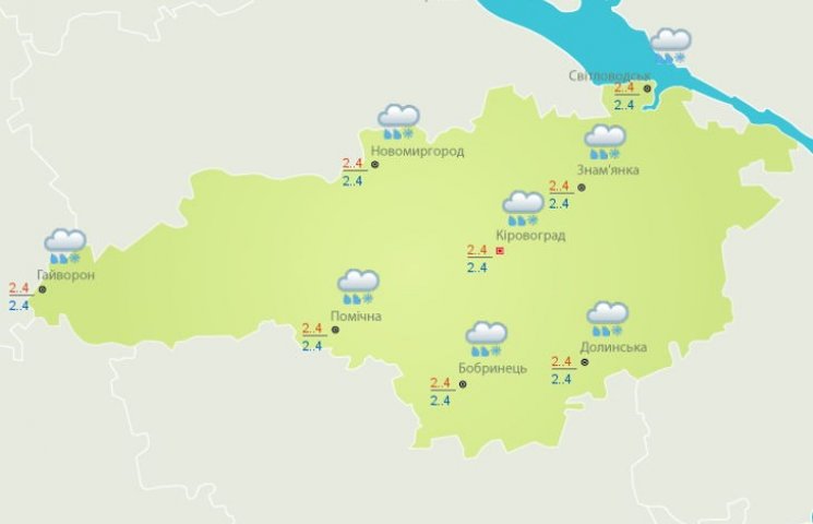 Сьогодні на Кіровоградщині може піти дощ…