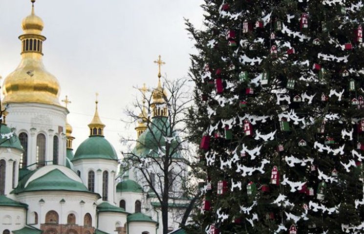 Как в Софии Киевской на новогодне-рождес…