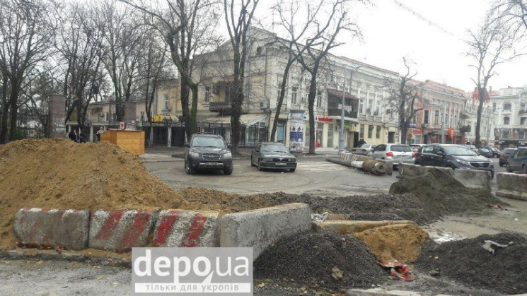 Зима наступила: В центре Одессы перерыты…