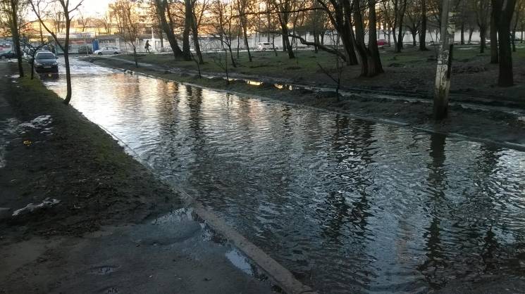 Как киевские улицы утопают в реках дождя…