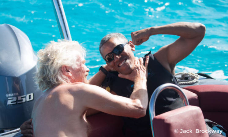 Обама одолел миллиардера Брэнсона в "дуэ…