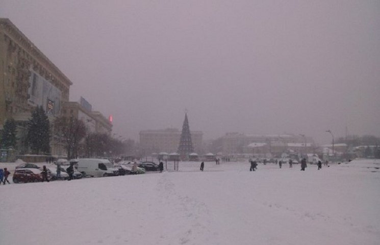 У Харкові розпочався потужний снігопад…