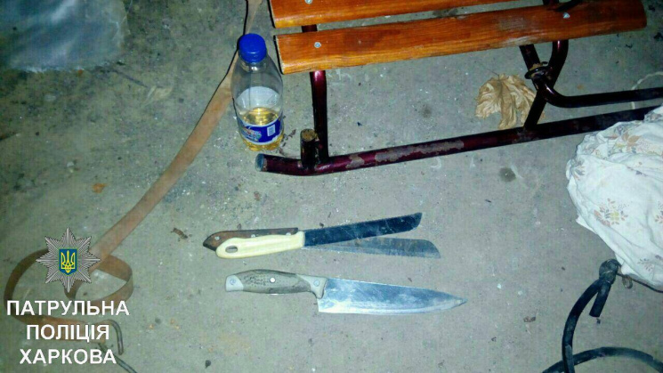 Харківські копи схопили чоловіка з ножам…