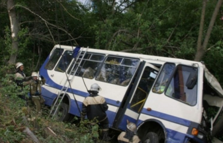 На Полтавщині перекинувся автобус з вінн…