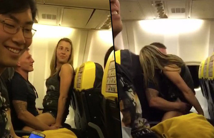 Порно видео ебля в самолете