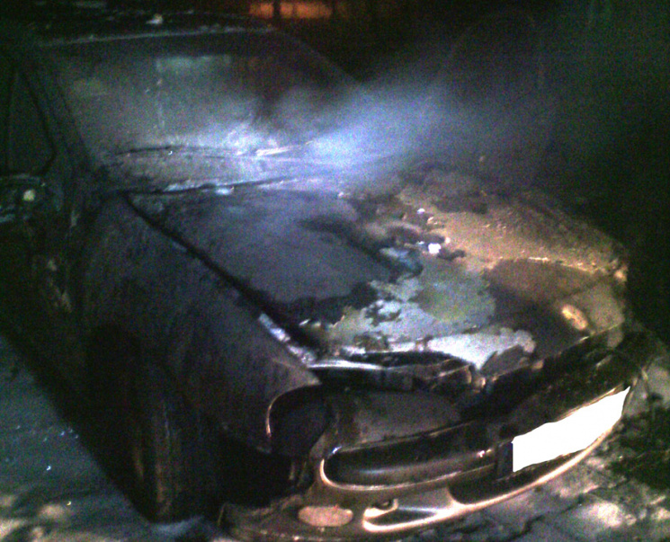 На Полтавщине сгорела машина Opel…