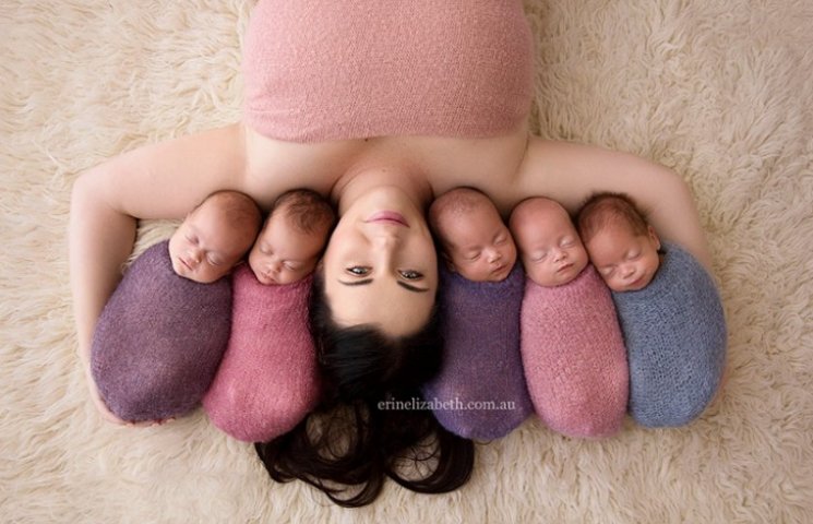 Восхитительные фото мамы и ее пятерых бл…