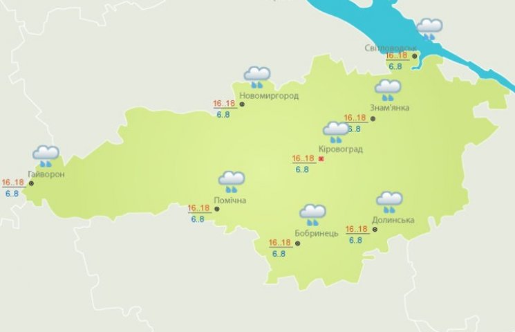 На Кіровоградщині знову прогнозують дощ…