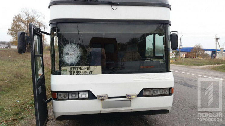 Возле Кривого Рога автобус забросали кир…