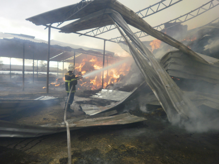 На Полтавщині пожежа знищила 750 тонн сі…