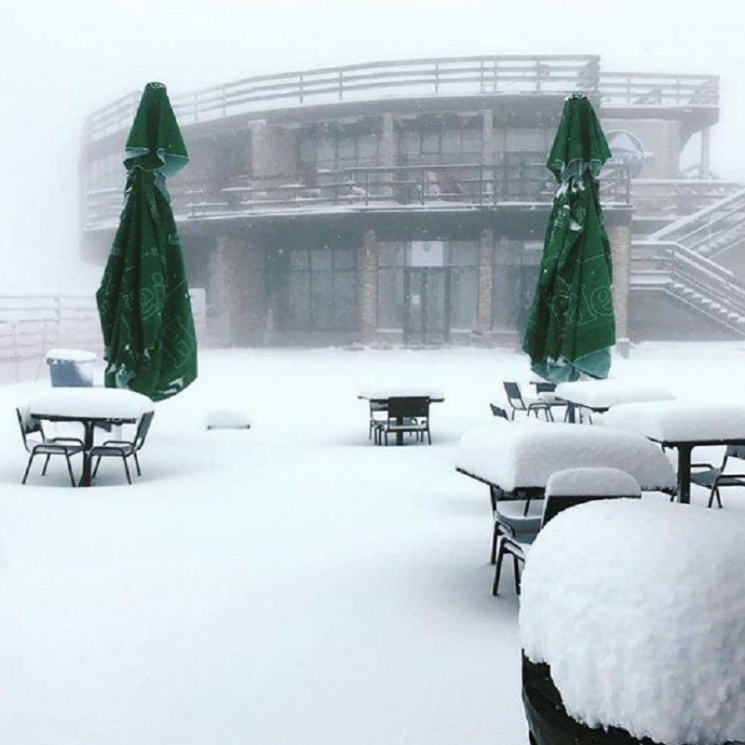 Российский курорт засыпало снегом…