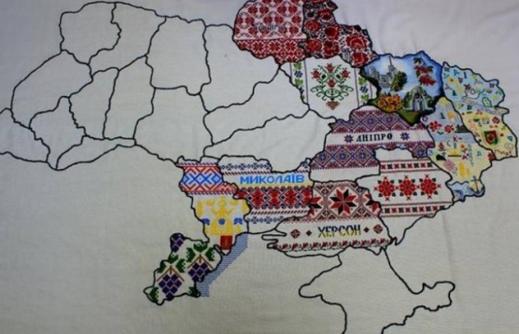 Одещину зобразили на вишиваній карті Укр…